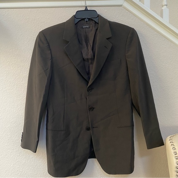 Giorgio Armani 2 pieces suit 100% wool men’s size 40 Slim fit pant 30*28” - Picture 3 of 16